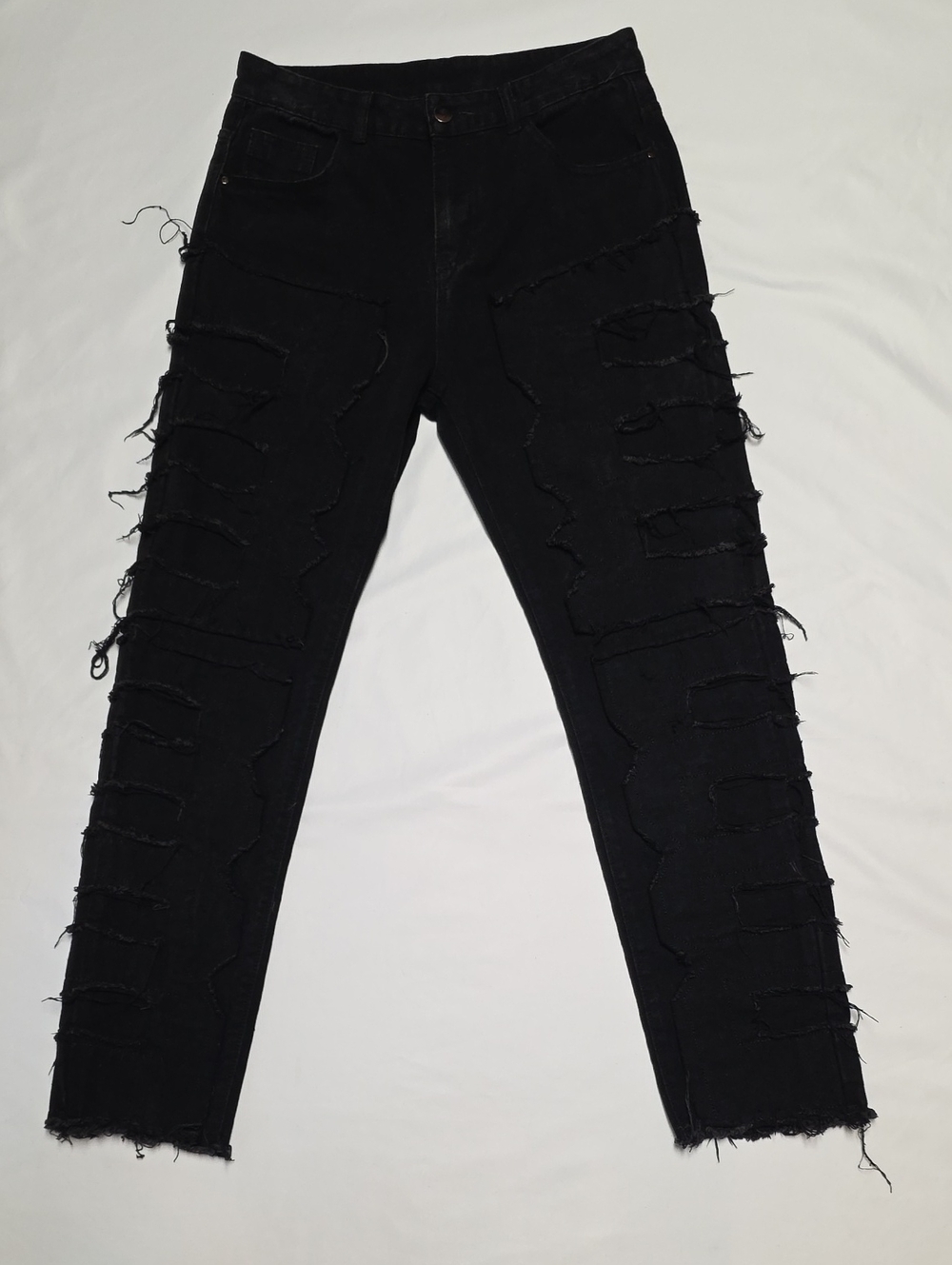Men's Black Distressed Jeans
